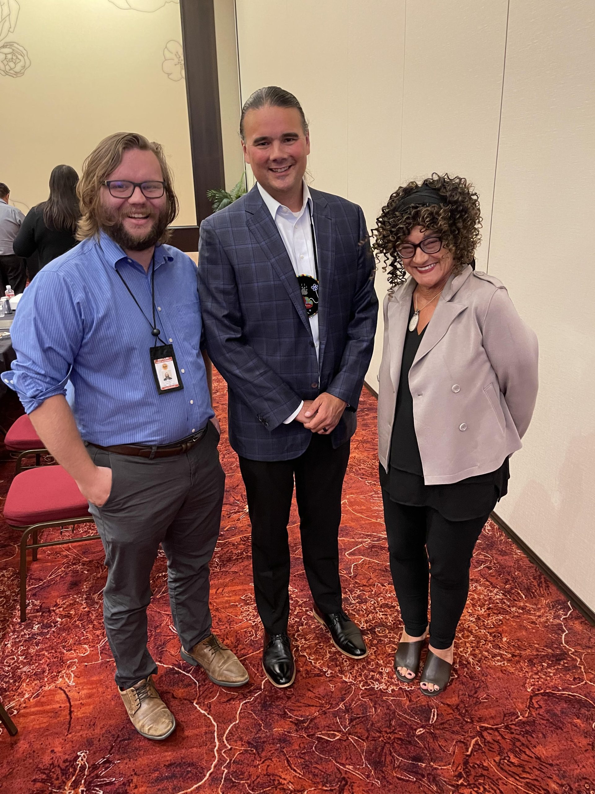 Photographed with Bryan Newland, Assistant Secretary of the Interior for Indian Affairs, at a meeting of the California Fee-To-Trust Consortium